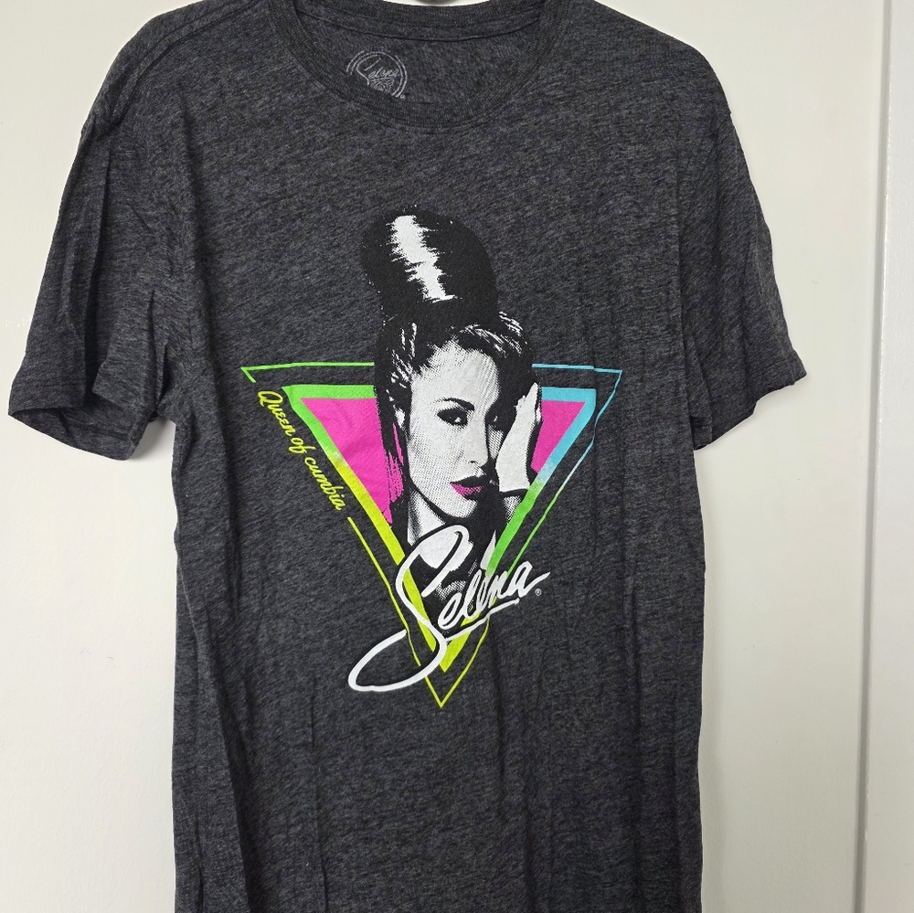 Lulu's Charcoal Graphic Tee with Neon Accents